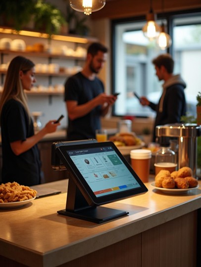 smartid EDUCAFE tablet at a cashless school canteen counter